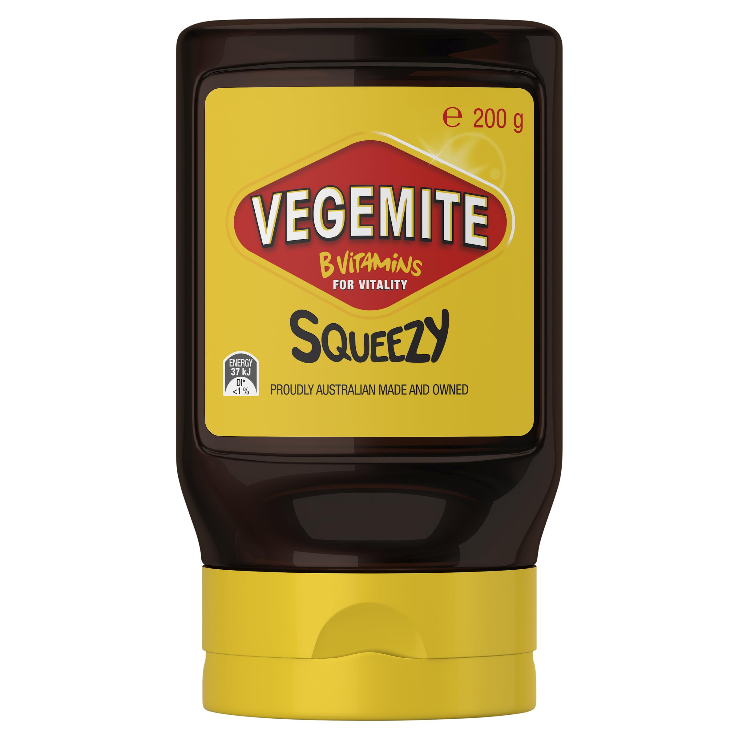 Vegemite Squeezy bottle on toast for a quick, savory breakfast.