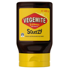 Vegemite Squeezy bottle on toast for a quick, savory breakfast.