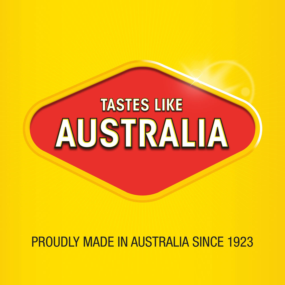 Vegemite Squeezy bottle spoonful shows clean portion control.