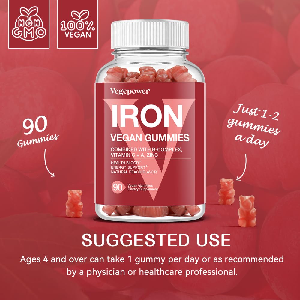 Kids-friendly VEGEPOWER gummies in a serving for family use