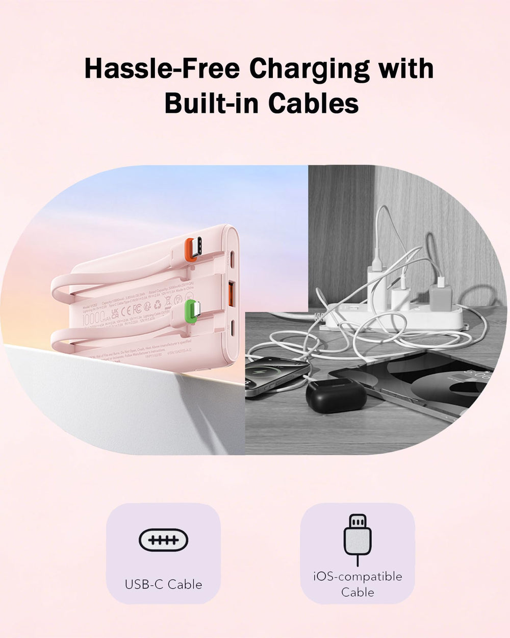 VEGER four-device charging capability for group trips.