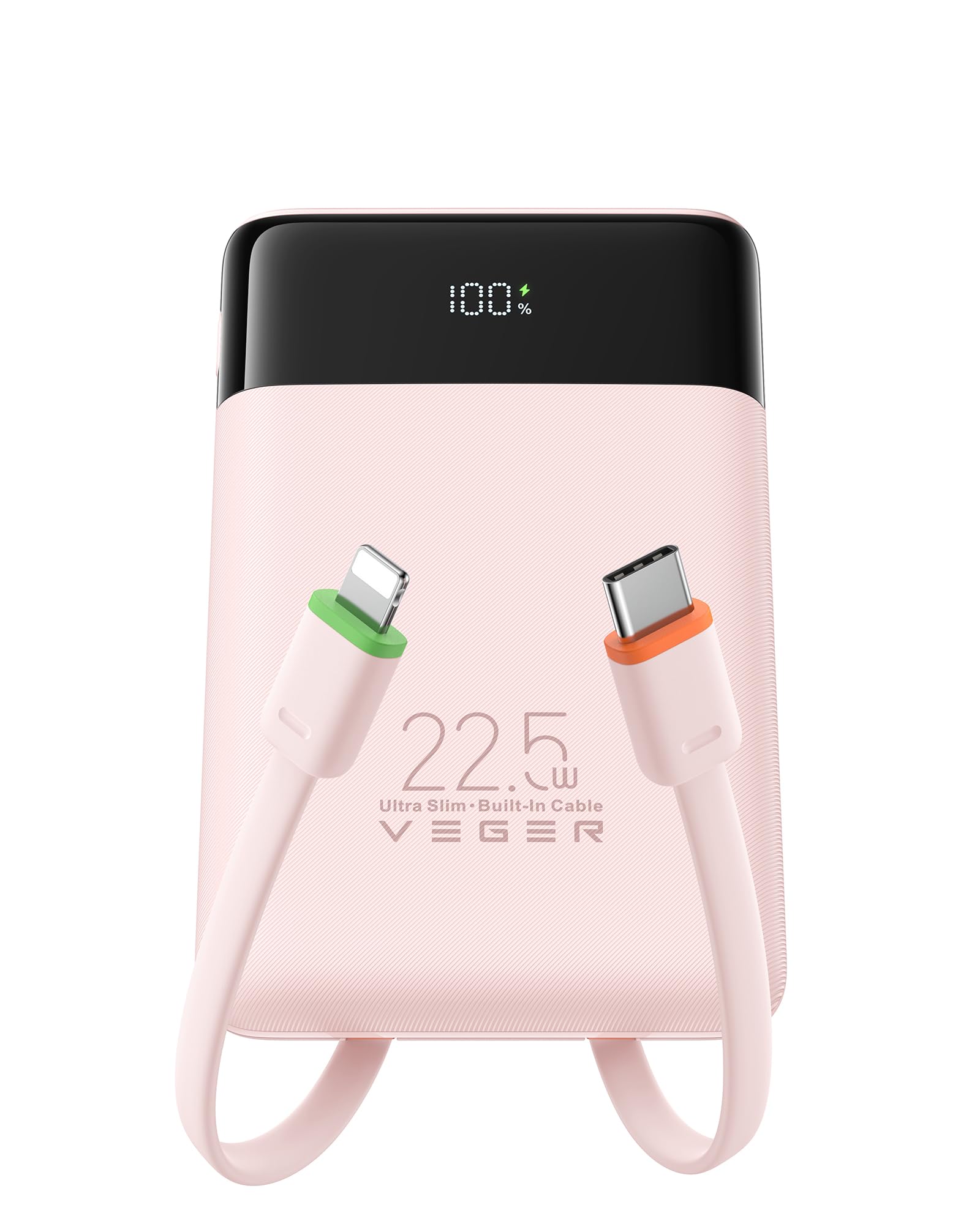 VEGER portable charger in pocket-size design for on-the-go charging.