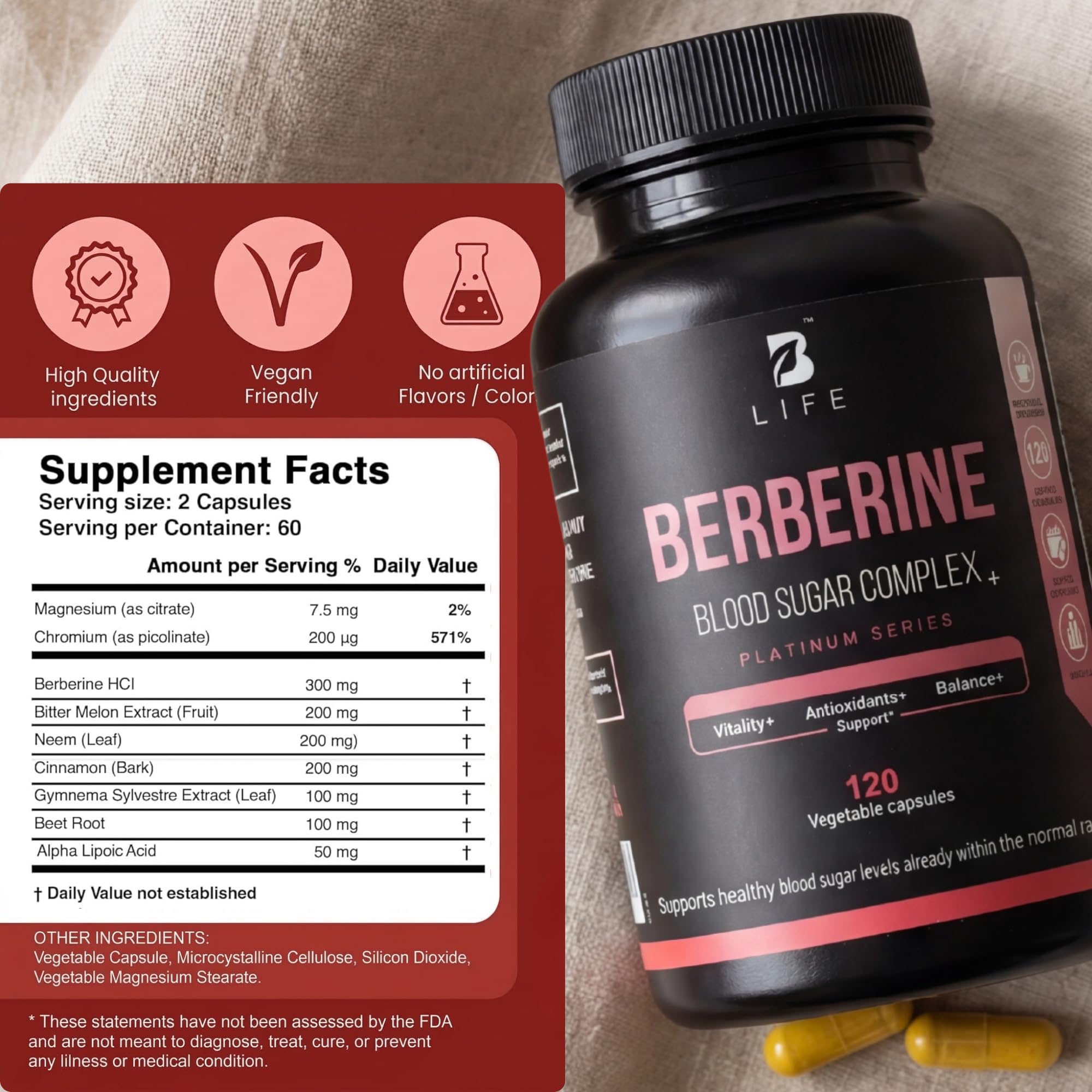 Vegetarian capsules on a clean bottle symbolize plant-based wellness.