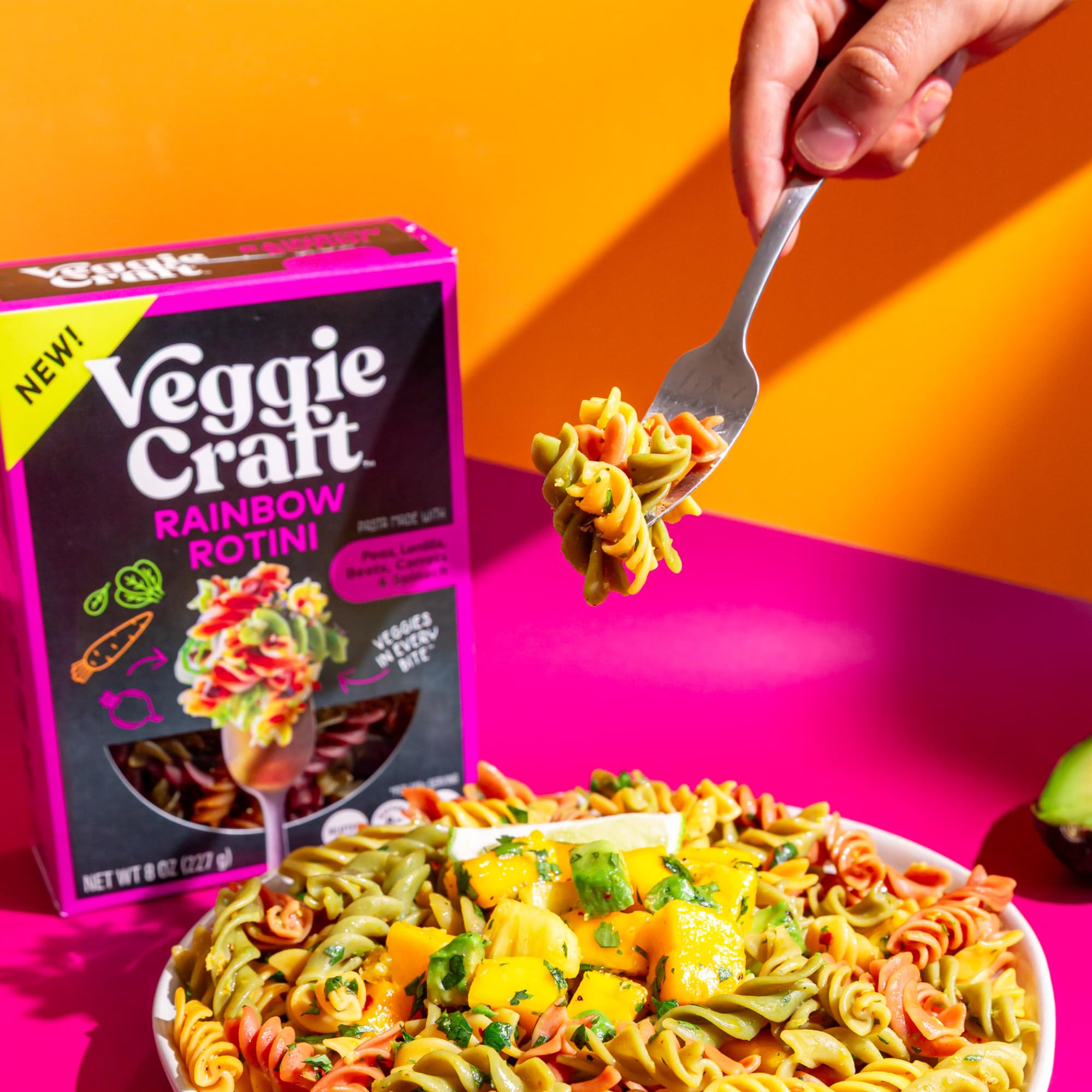 Veggiecraft Farms quick-cook pasta ready in under 10 minutes.