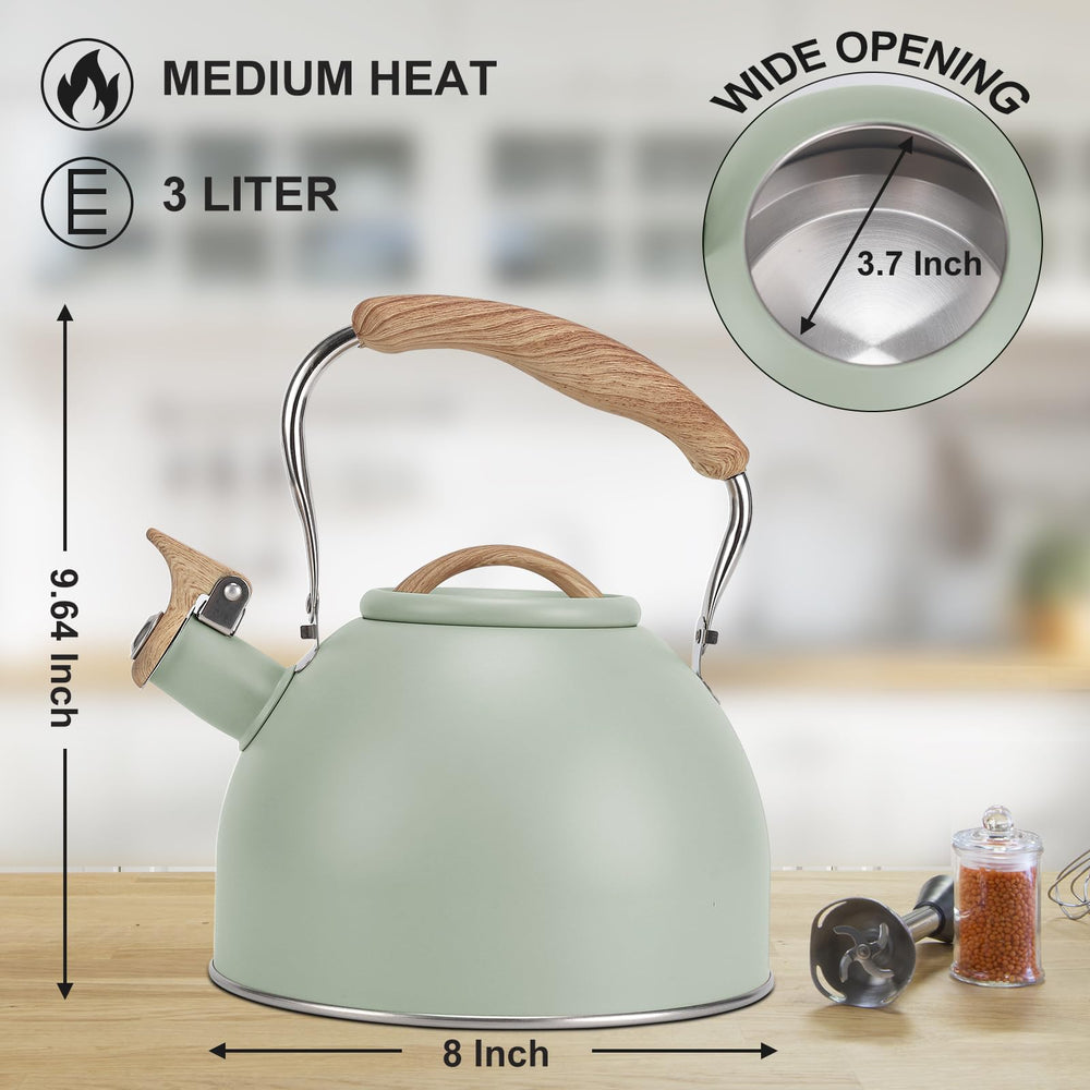 Vegoran Tea Kettle stainless steel body offers durability and easy cleaning