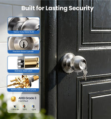 Veise hardened steel latch resists tampering and wear.