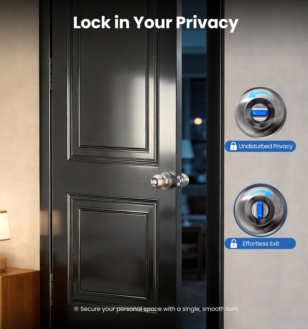 Veise heavy-duty door lock construction withstands daily use.