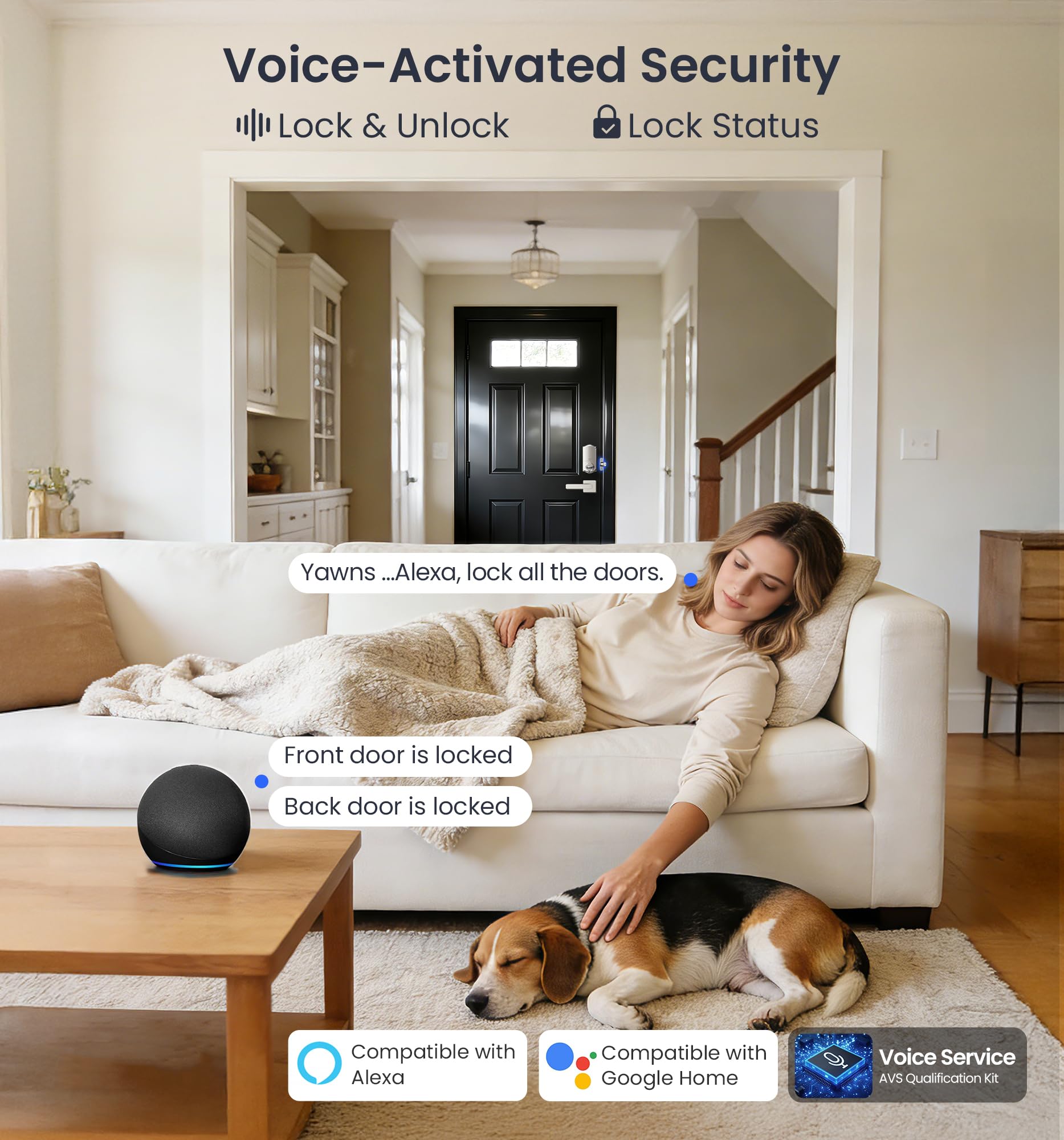 Veise VE012W works with Alexa and Google Assistant for hands-free use