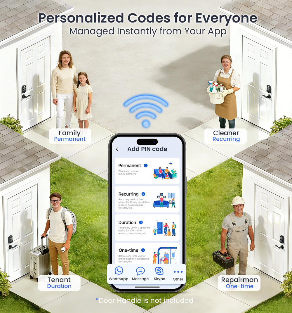 Veise VE012W auto-lock settings ensuring convenient security after entry.