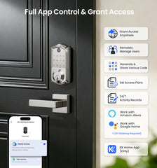 Veise VE017 app control interface enables secure remote management.
