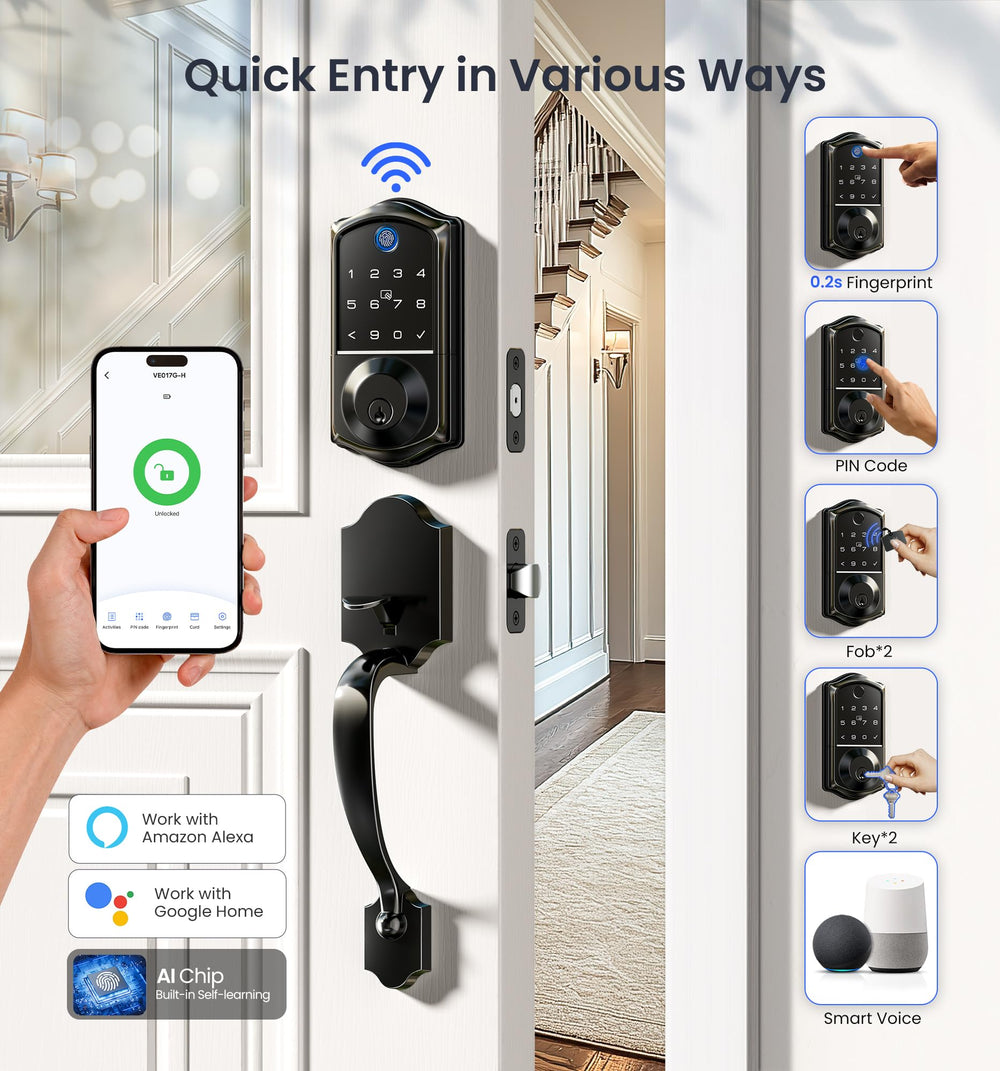 Veise VE017G-H handle design for a sleek, integrated entry look