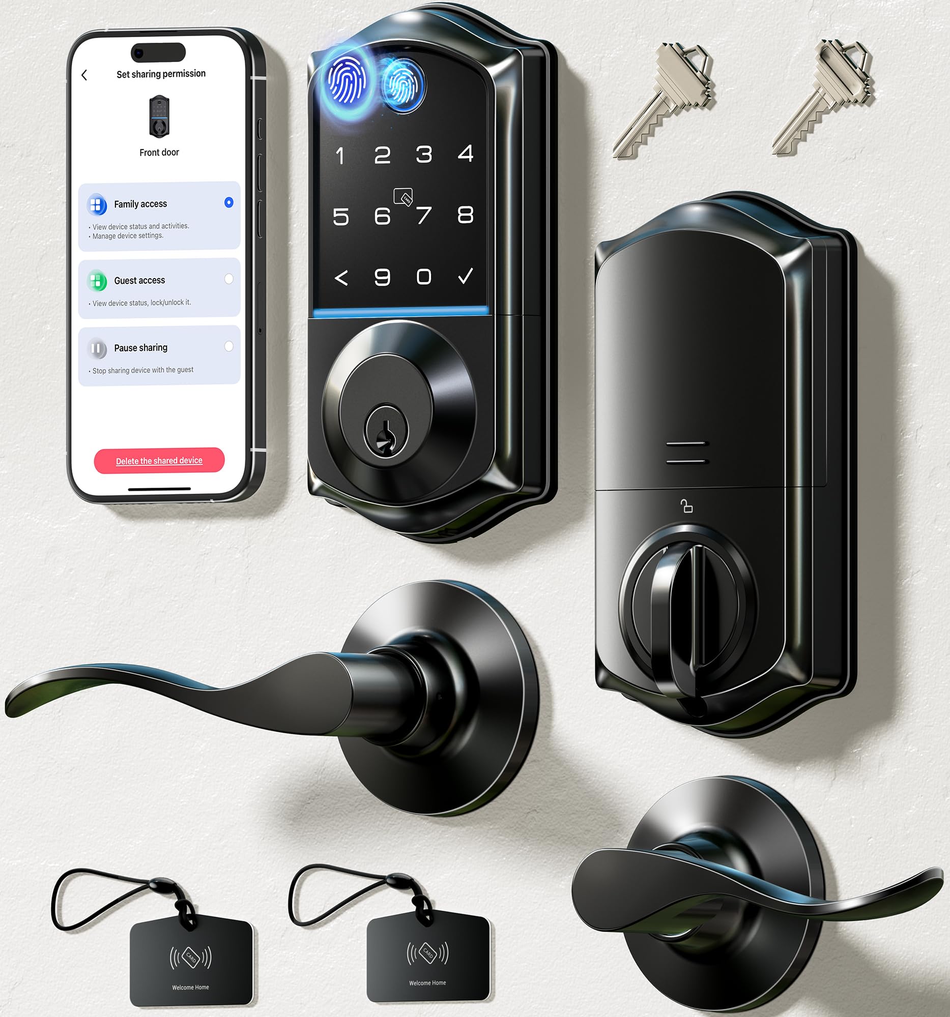 Veise VE017-L fingerprint sensor close-up for fast, secure entry.