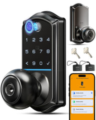Veise VE018 smart knob lock with fingerprint unlock for secure front door entry