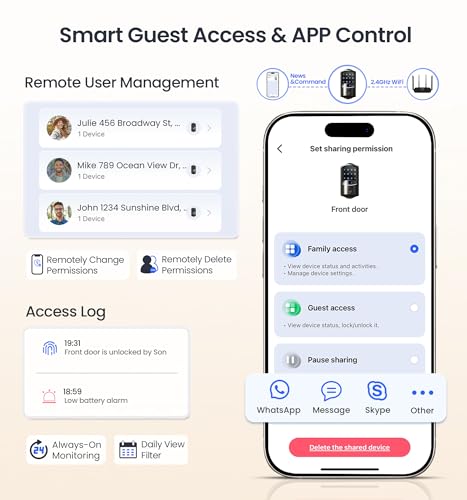 Veise VE027-K auto-lock feature configurable from app