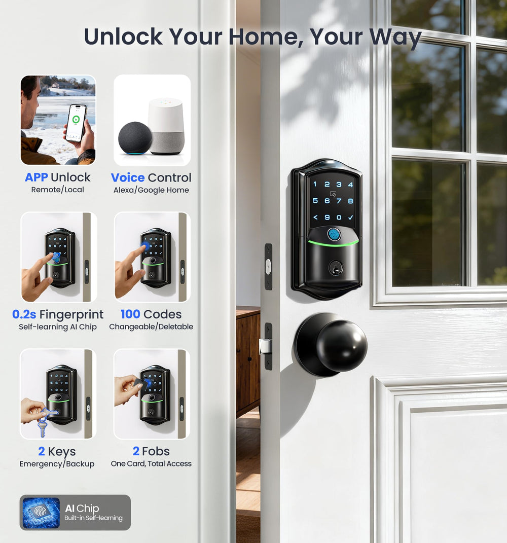 Veise VE027-K fingerprint entry enables fast, keyless entry
