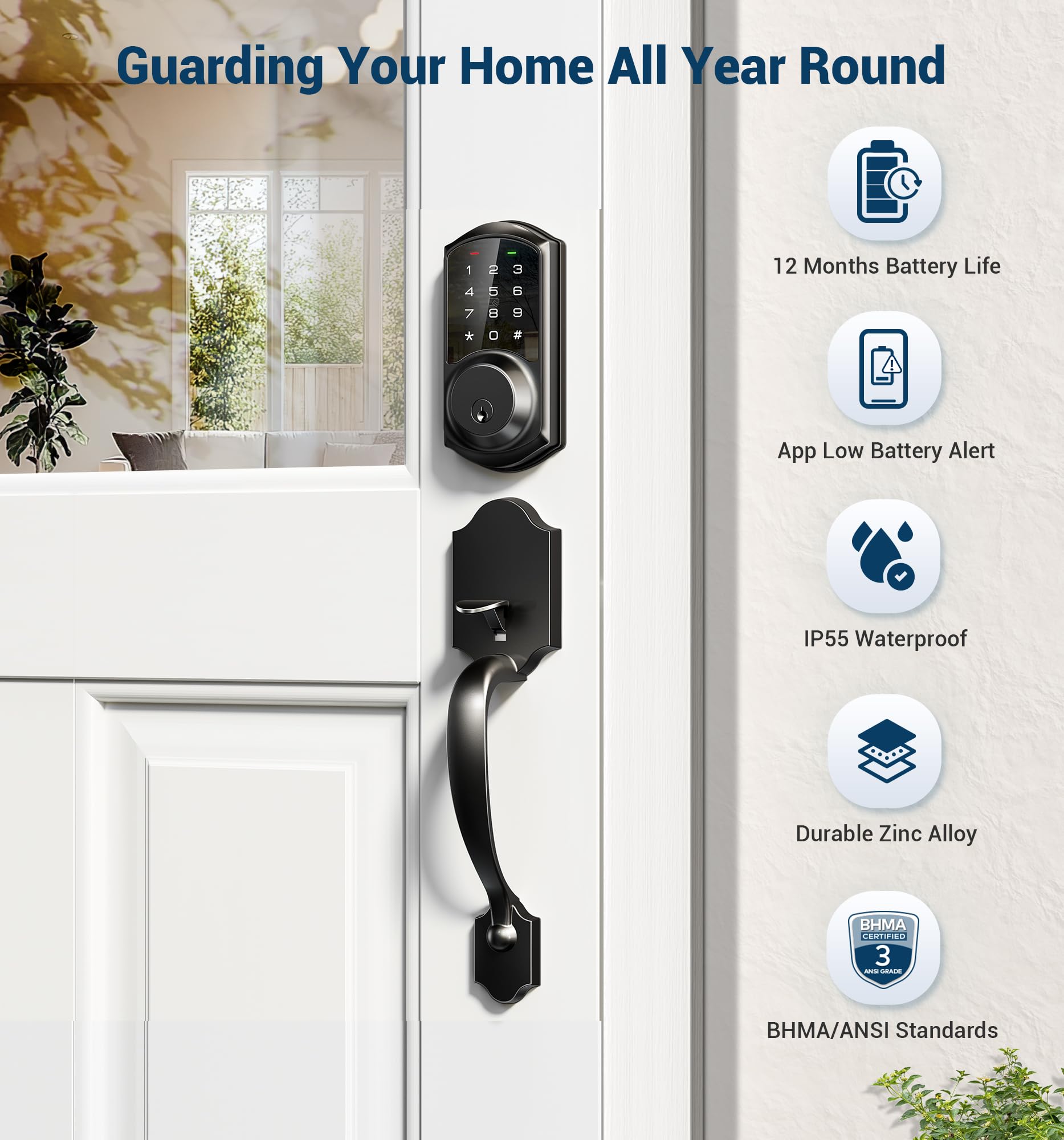 Veise VE06-H adjustable design fits a range of doors.