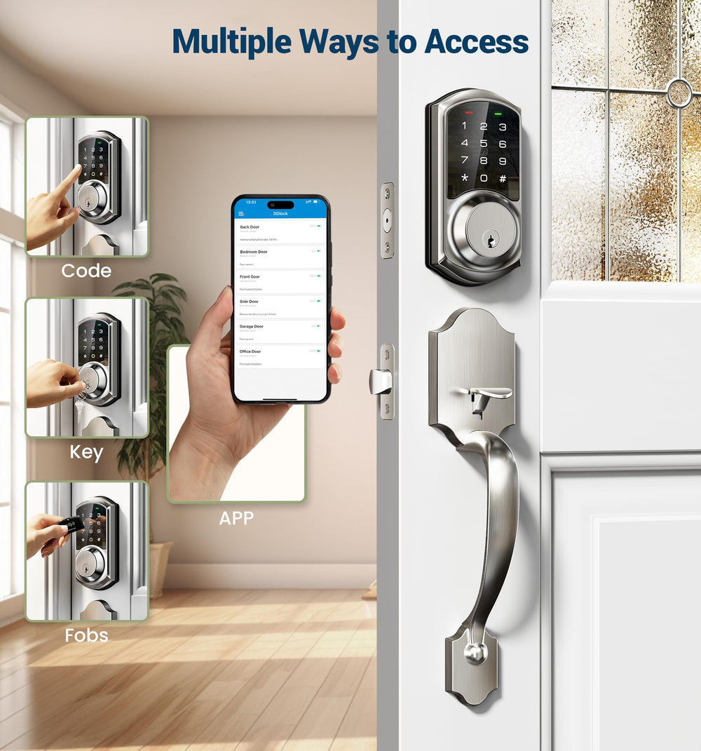 Veise VE06-H app control interface shows quick access and eKey sharing for guests