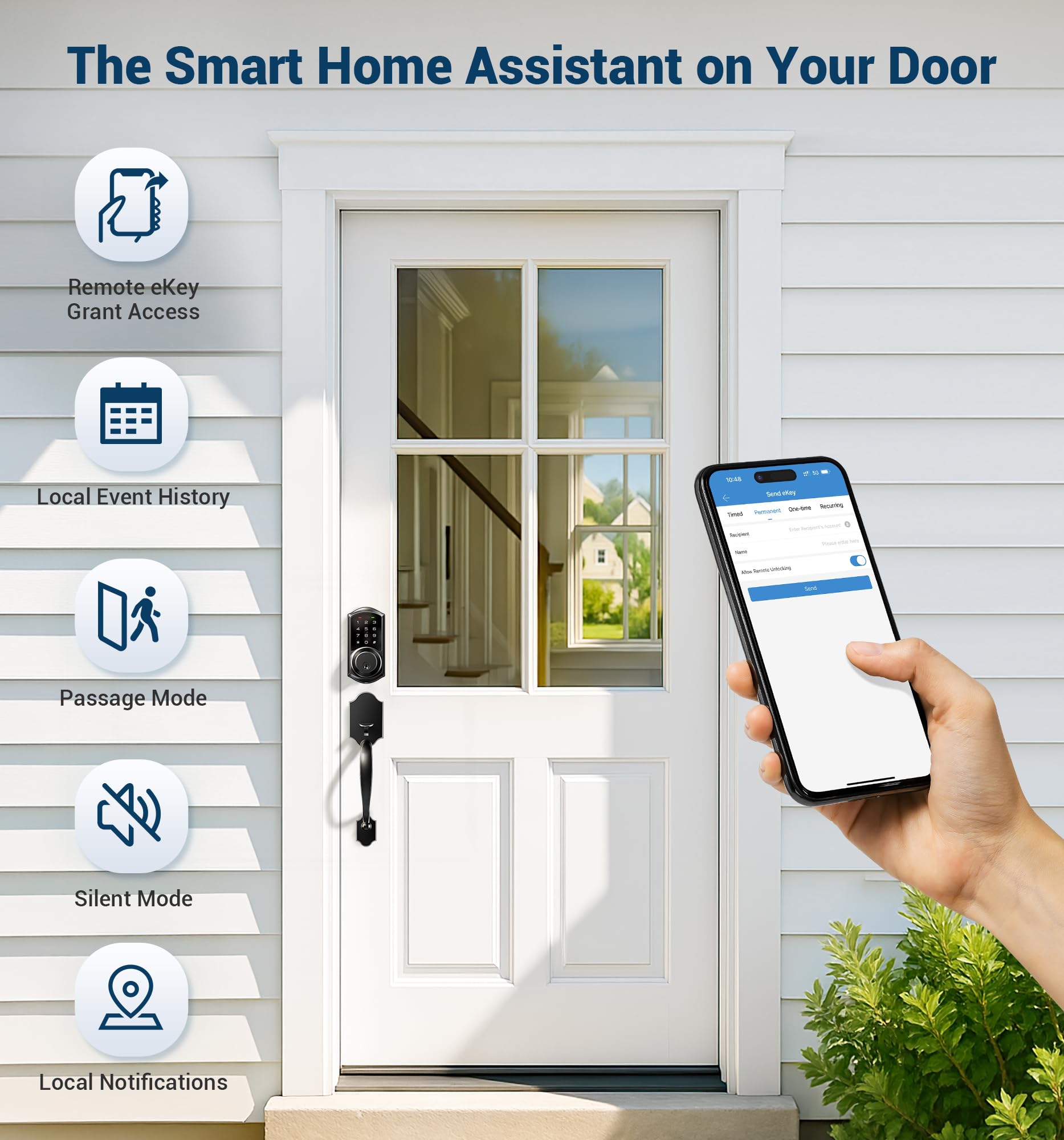 Veise VE06-H auto-lock feature when the door closes.