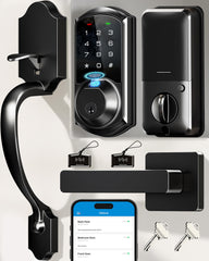 Veise VE07-H fingerprint lock on front door enabling fast entry
