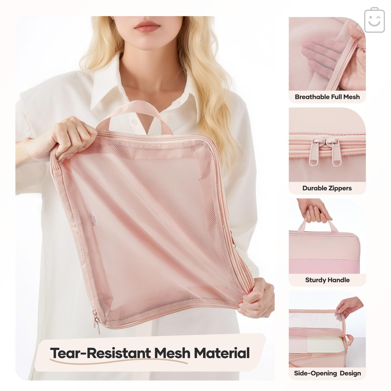 Veken laundry bag and mesh pouch for clean, organized storage.