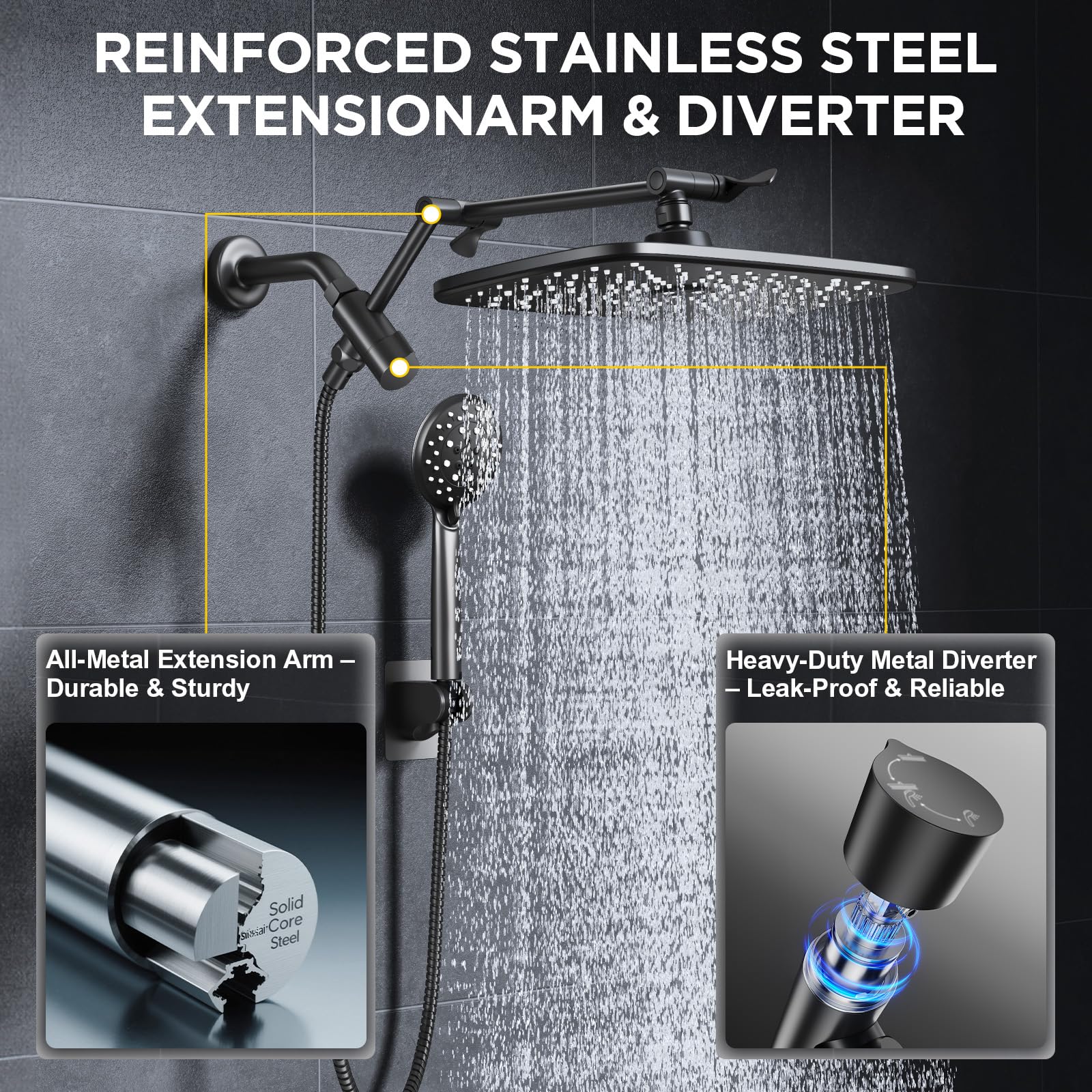 Veken handheld spray with modes is ideal for hair rinsing and pet baths.