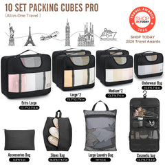 Veken packing cubes with sturdy zippers ensure smooth packing.