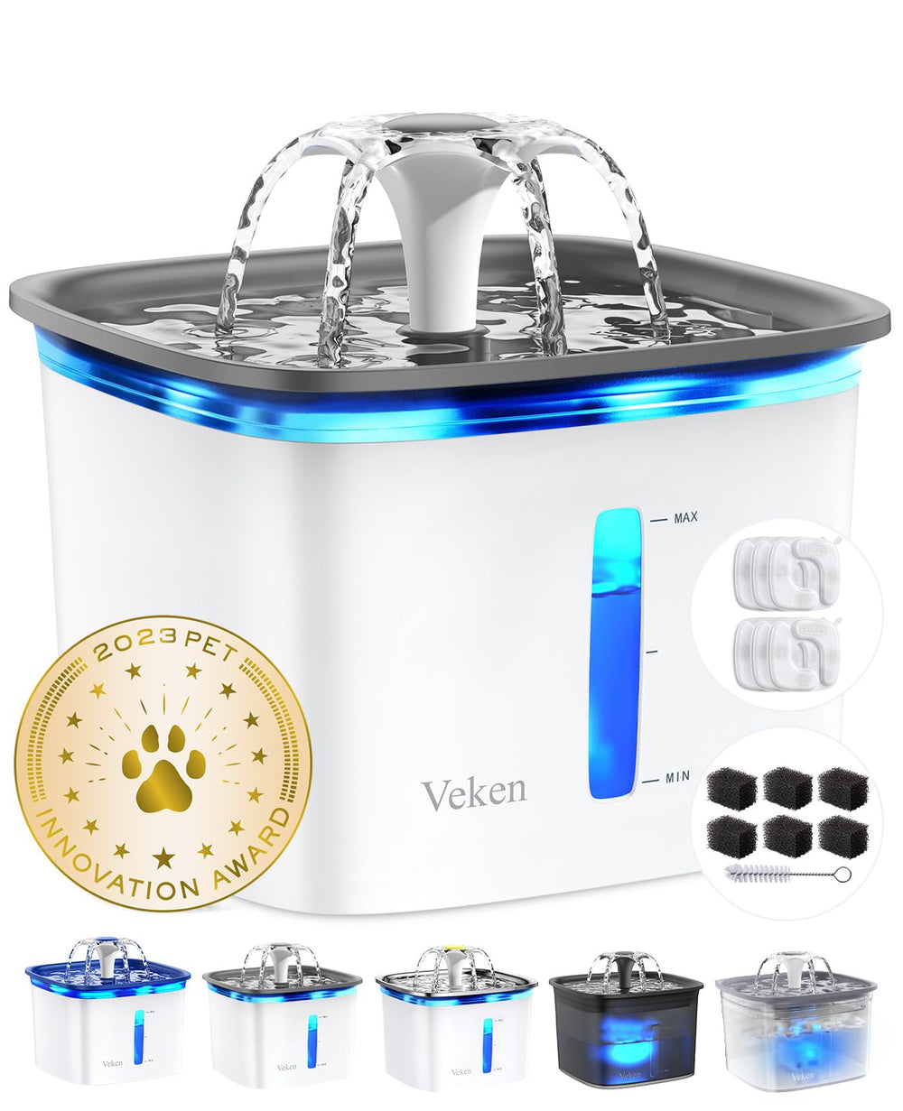 Veken pet fountain flow design attracts pets and promotes steady drinking