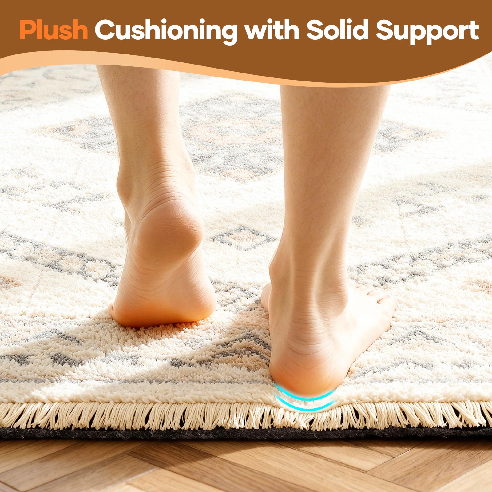 Veken rug pad protects floors and rugs from daily wear.