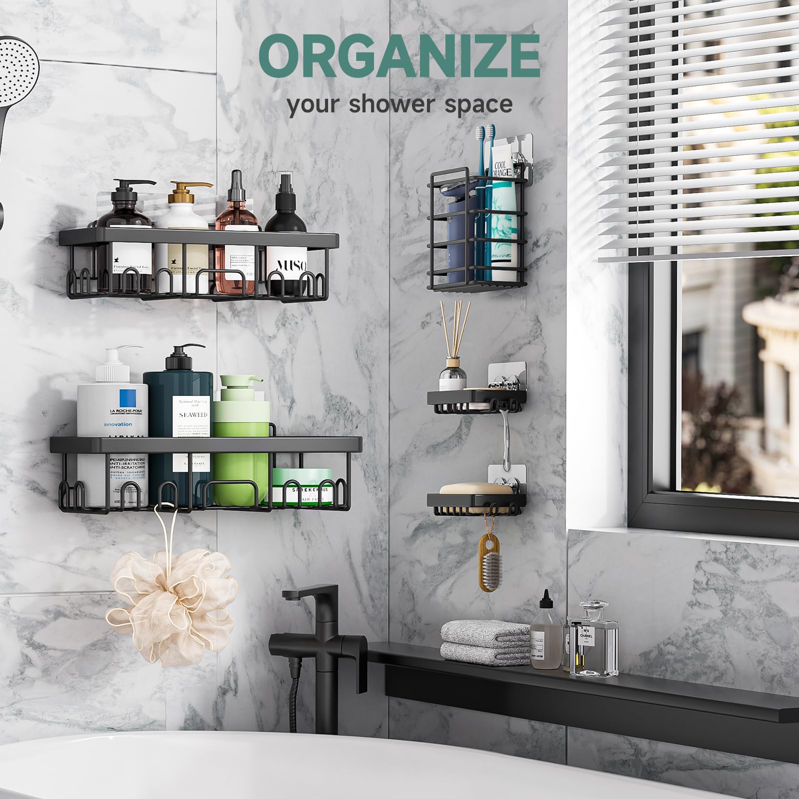 Veken soap dish and drainage-equipped caddy for neat soap storage.