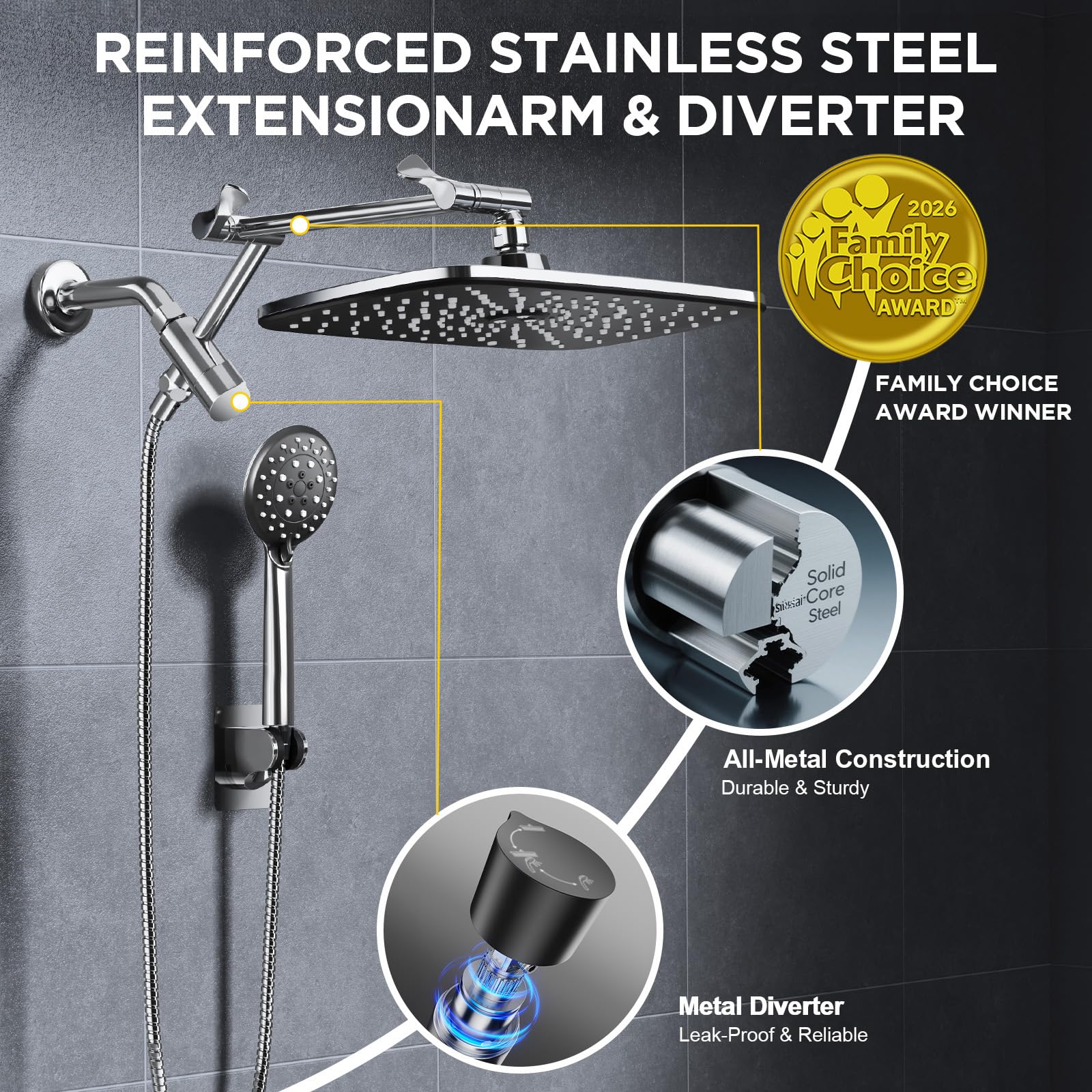 Veken tool-free installation for quick bathroom upgrade.