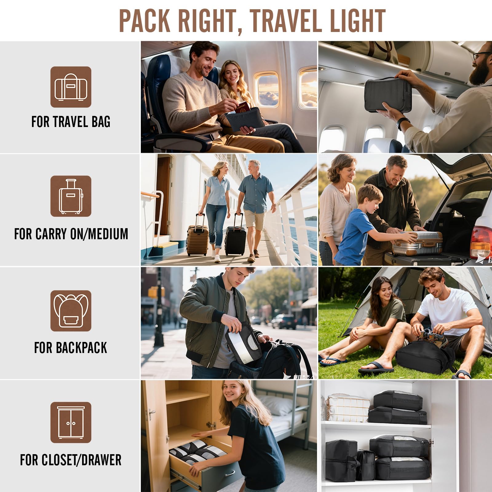 Veken twill fabric adds durability for everyday travel.
