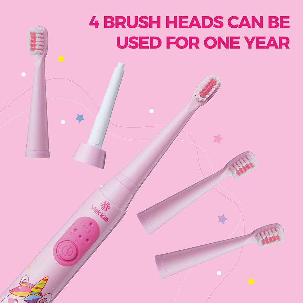 Vekkia Sonic kids toothbrush pink packaging ready for gifting
