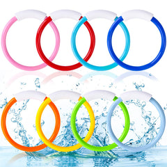 Vellibring 8pc pool diving rings colorful set ideal for kids' pool games