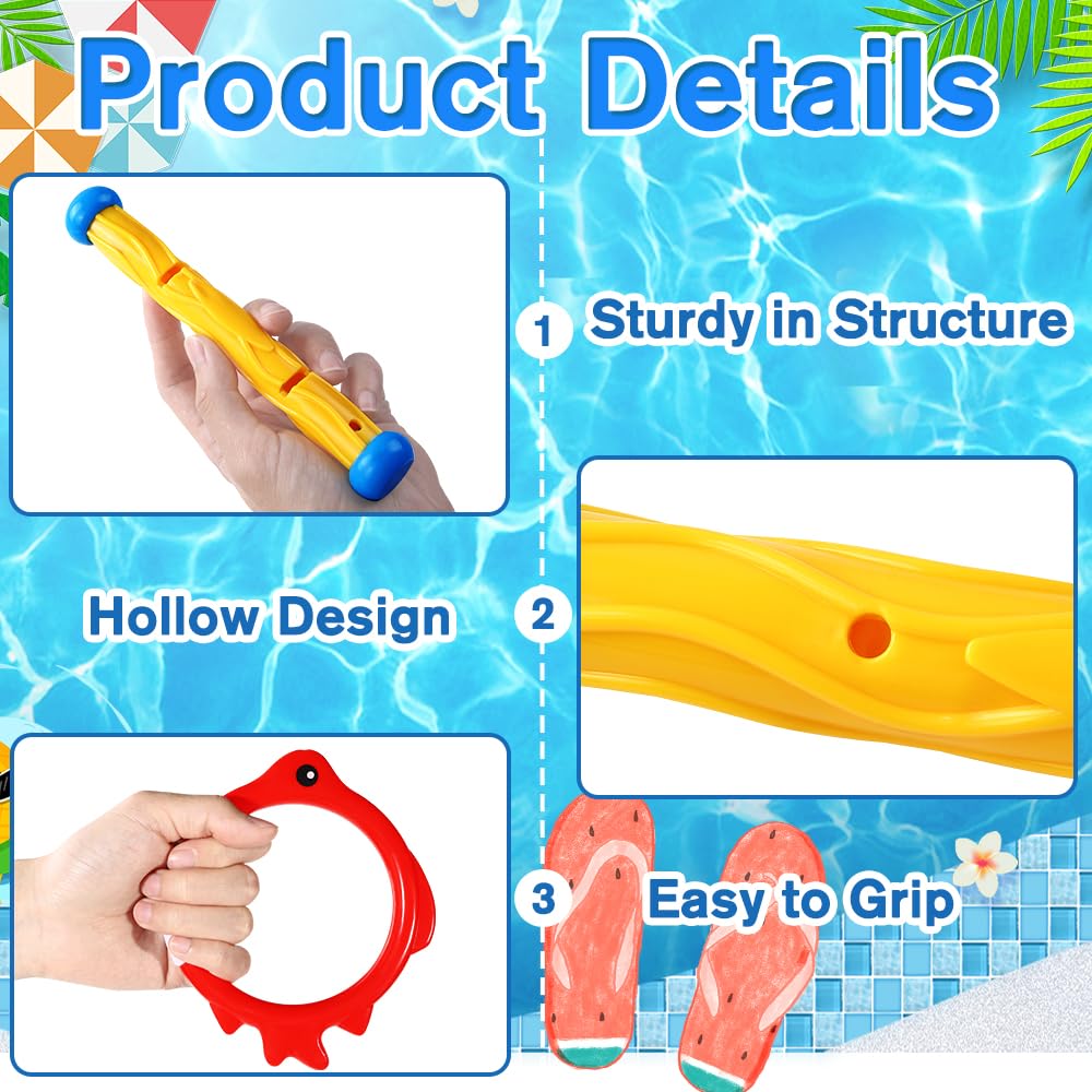 Vellibring diving rings colorful for treasure-hunt style pool challenges and friendly competitions.