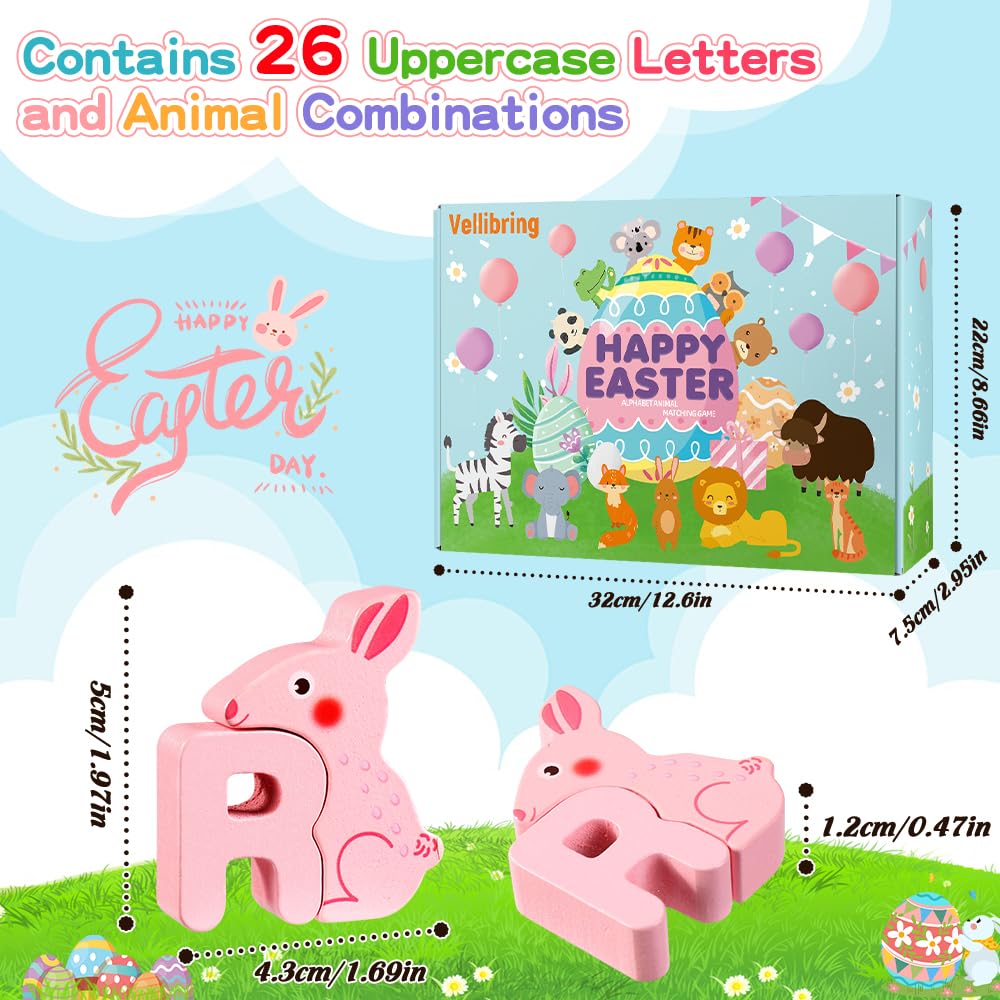 Vellibring wooden animal puzzle piece inside an egg supports fine motor skills.