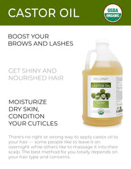 Velona castor oil bottle with dropper for precise application.