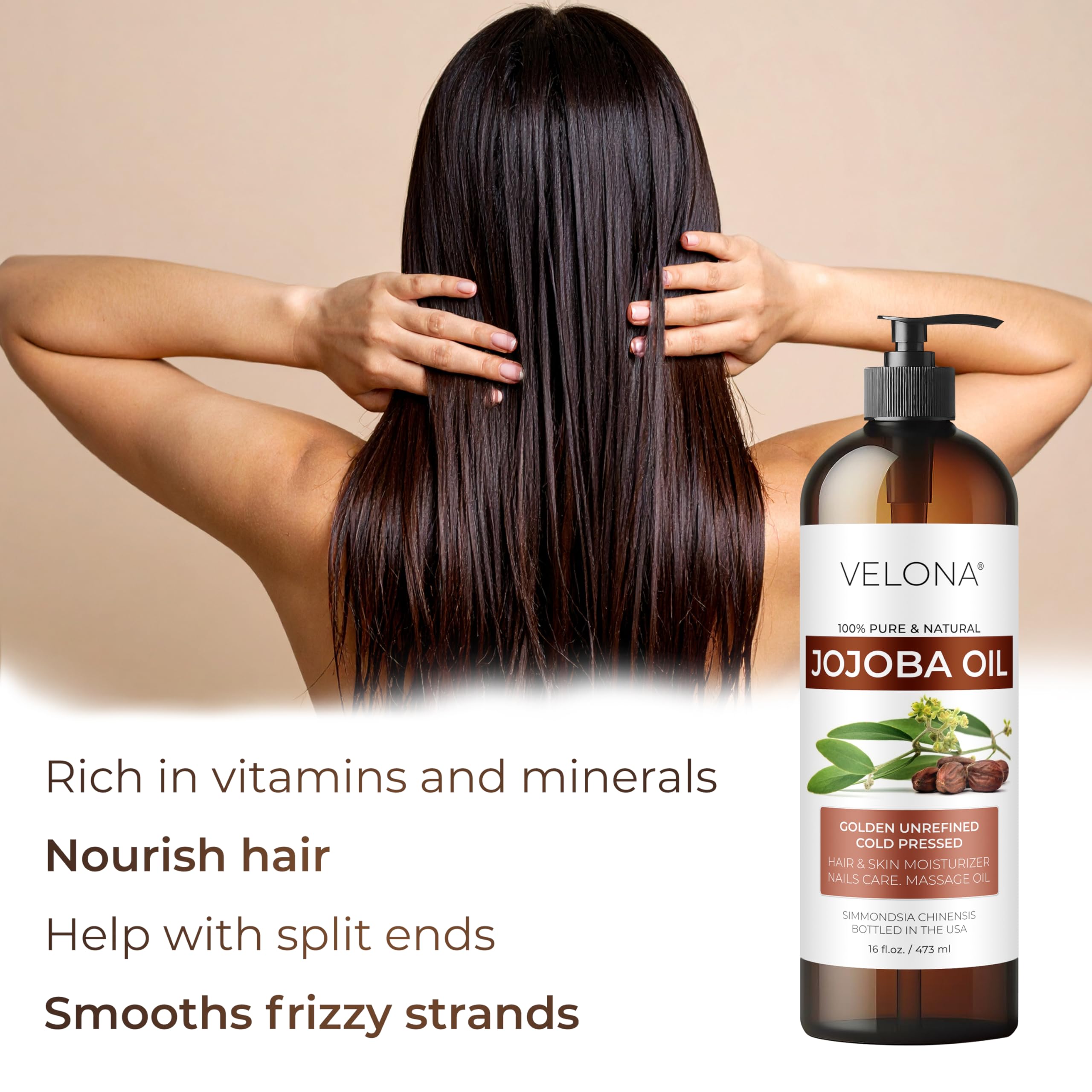 Velona Jojoba Oil facial-use shot, demonstrating makeup removal and hydration.