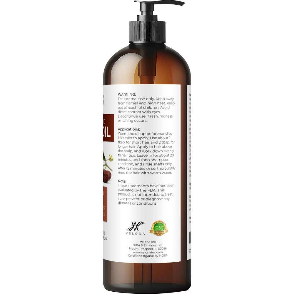 Velona Jojoba Oil on the face for gentle hydration and makeup removal.