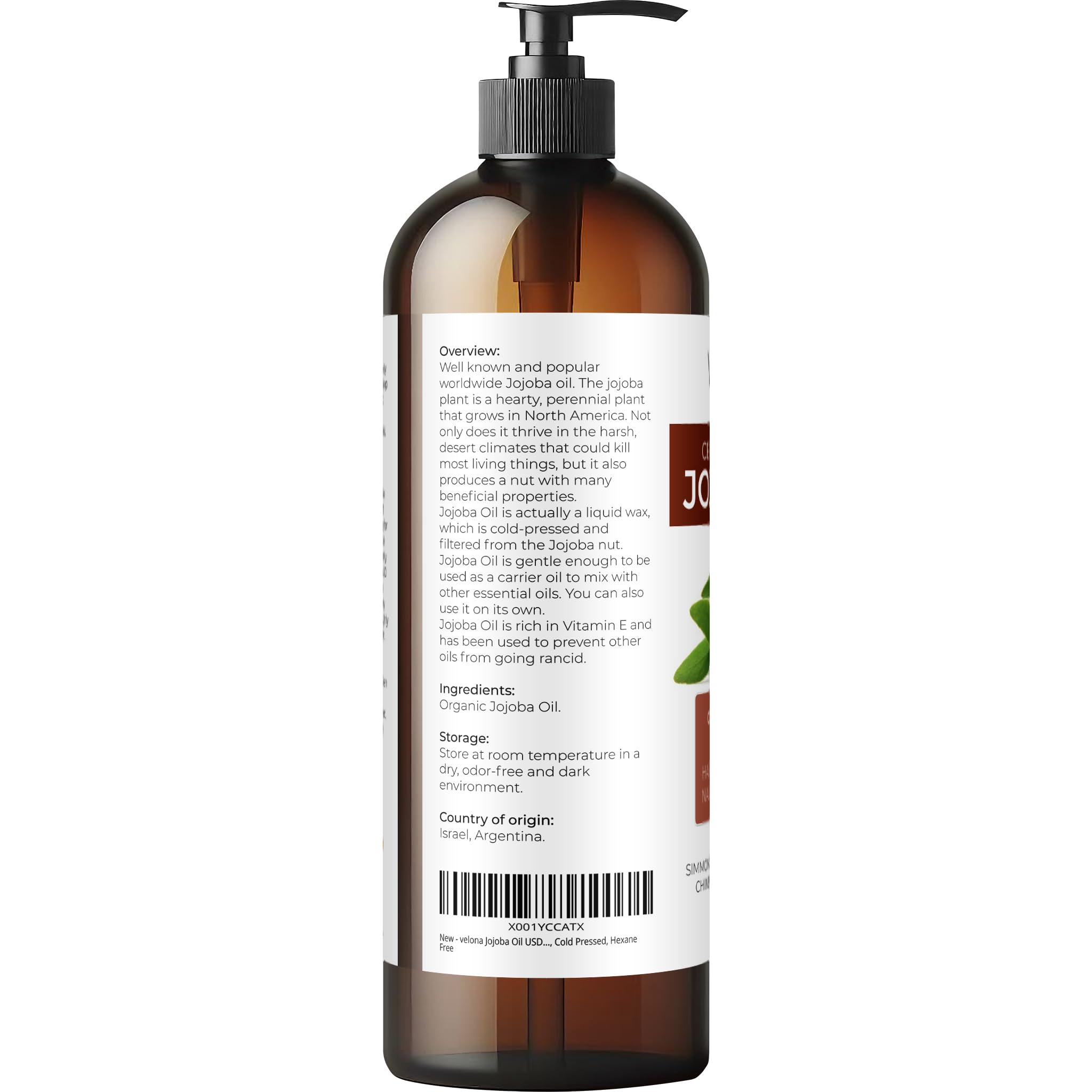 Close-up of Velona Jojoba Oil showing its golden color ideal for hair shine.