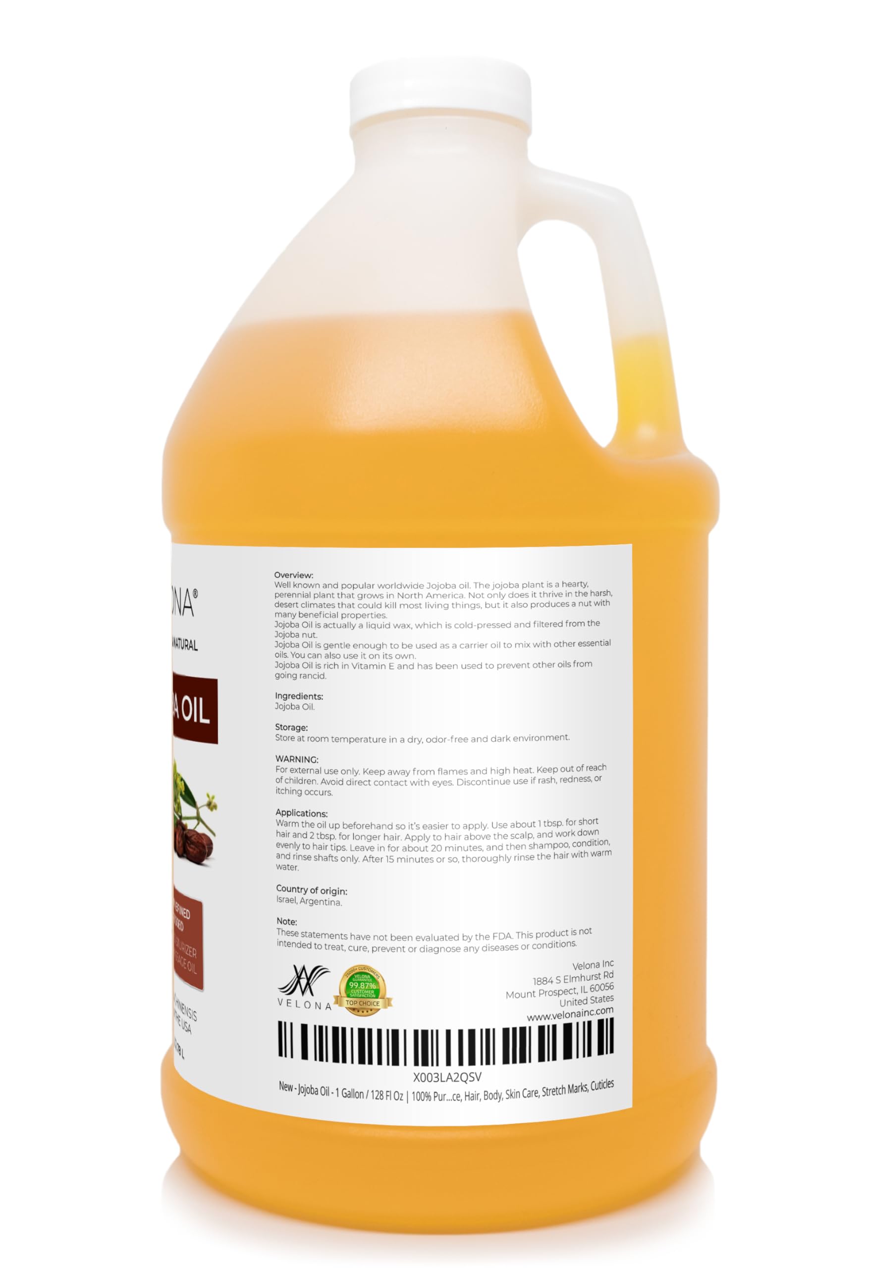 Velona Jojoba Oil pour-bottle demonstrates mess-free application and versatility.