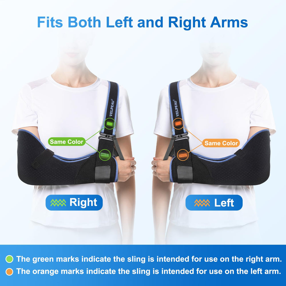 Velpeau Soft arm pouch remains ventilated for all day comfort.