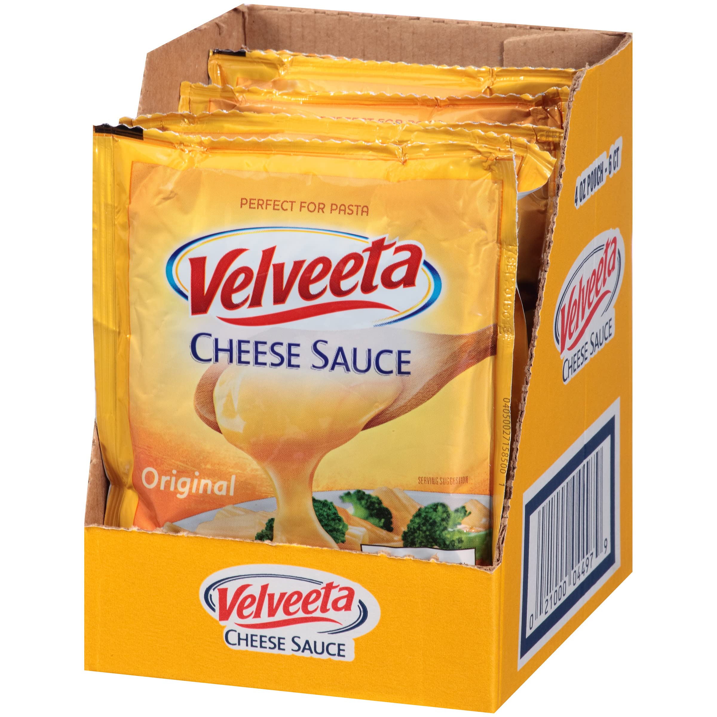 Mac and cheese made easy with Velveeta pouches.