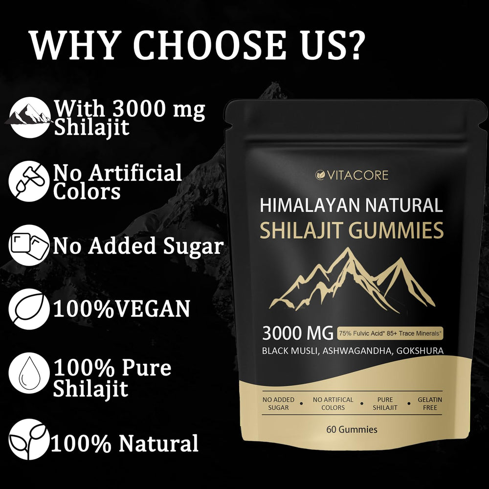 Velvra Cleanse vitacore Himalayan Shilajit Gummies bottle with minerals label