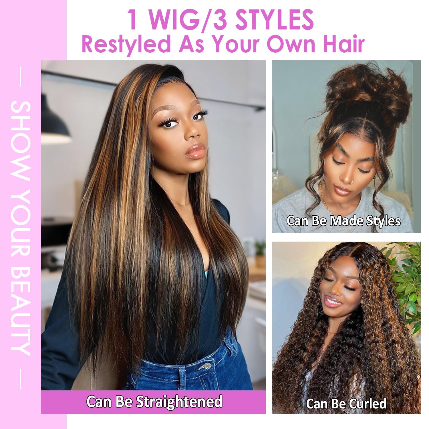 Vemalin wig with pre-plucked hairline for natural appearance