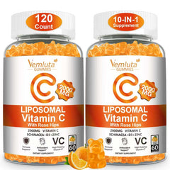 Vemluta liposomal vitamin C gummies 2-pack for daily immune support.