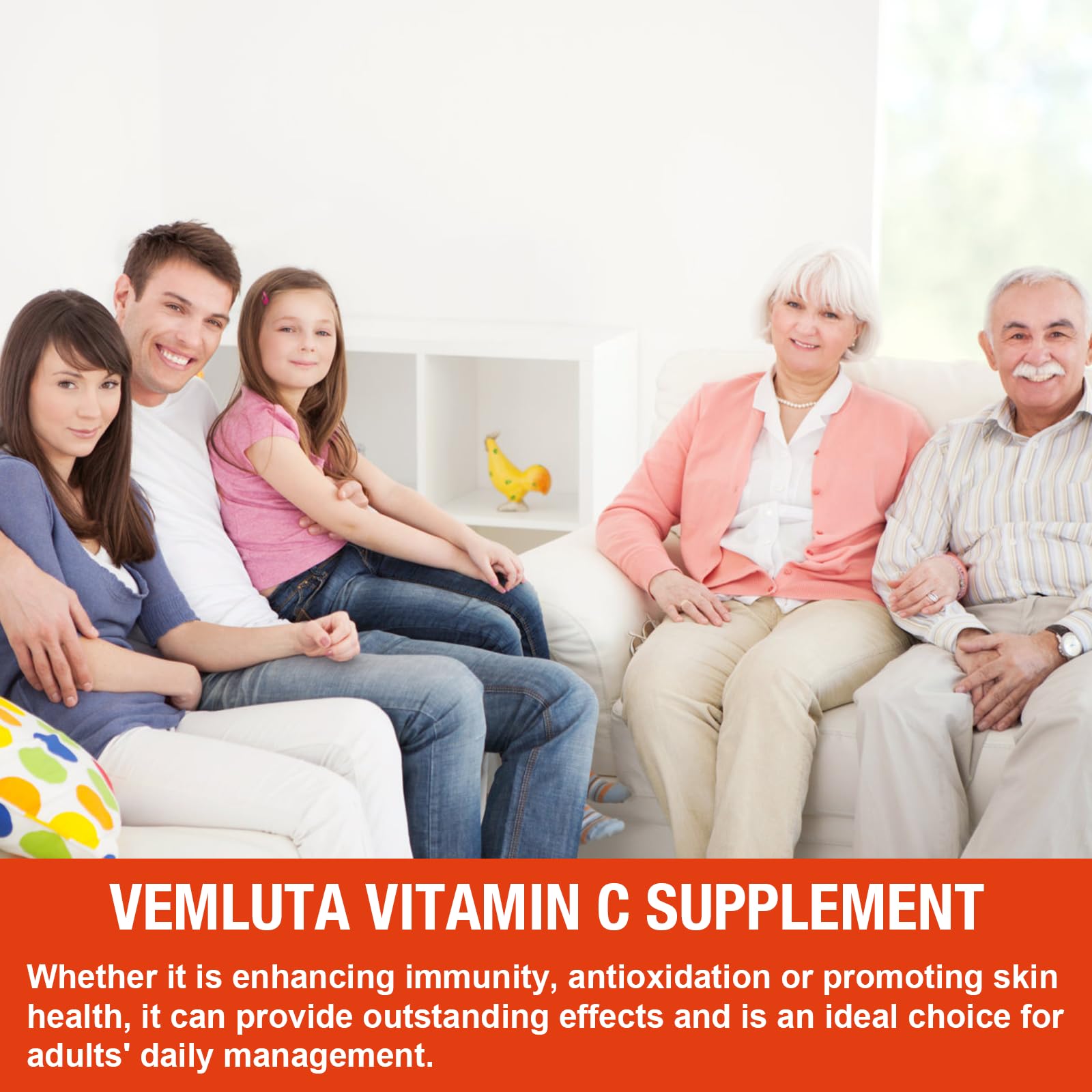 Vemluta orange flavor gummies offer tasty wellness.