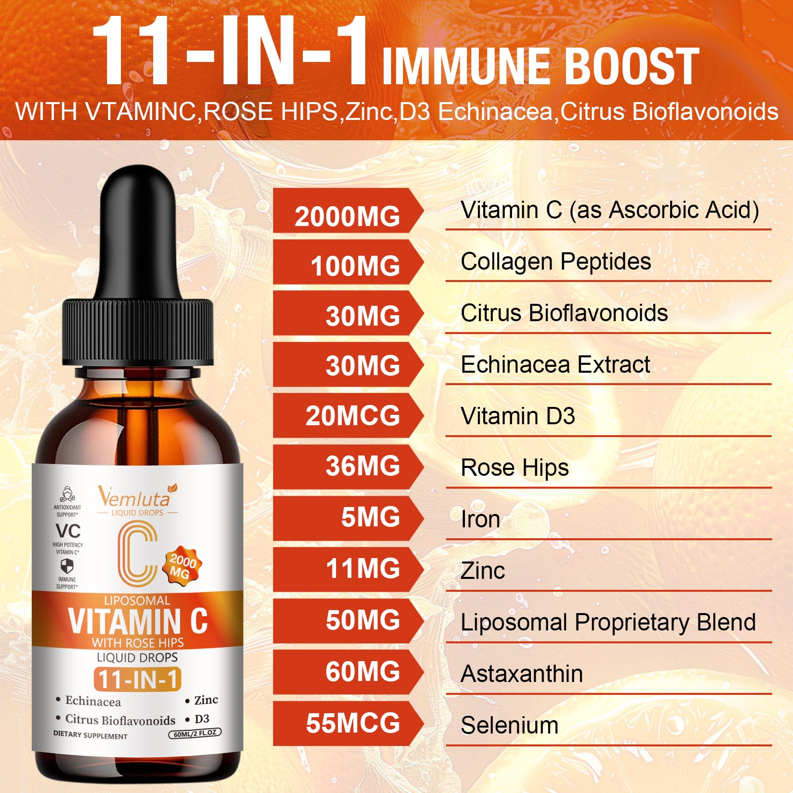 Vemluta rose hips and echinacea blend supports a nutrient-rich formula