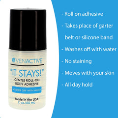 VenActive It Stays applied around the leg to secure stockings all day