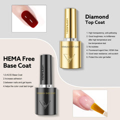 VENALISA top coat swatch reveals high-gloss finish.