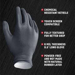 Venom Steel 6 mil thick nitrile gloves for heavy-duty work.